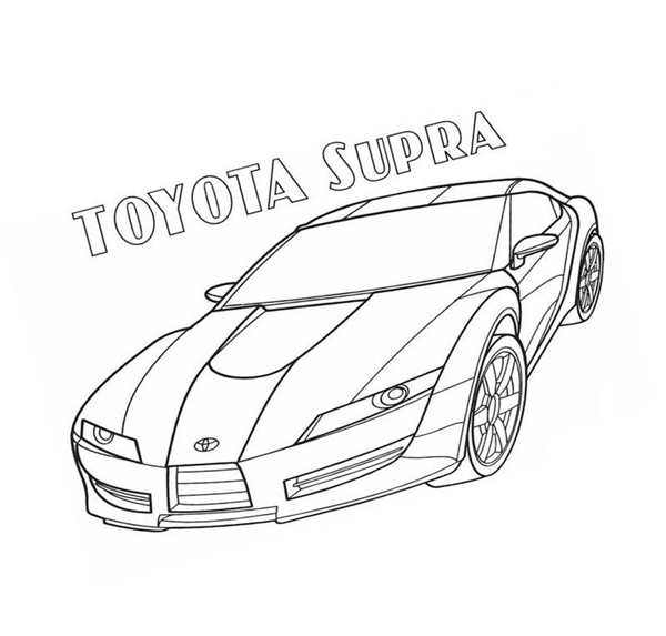 Раскраска Toyota Supra a80