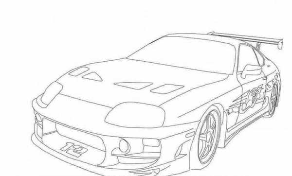 Раскраска Toyota Supra a80