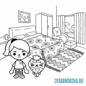 Девочка раскраска для детей
