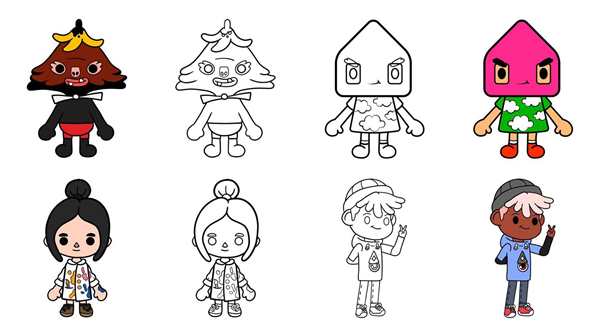 Раскраска Тока БокаCreative Coloring for Unique Childrens Outfits