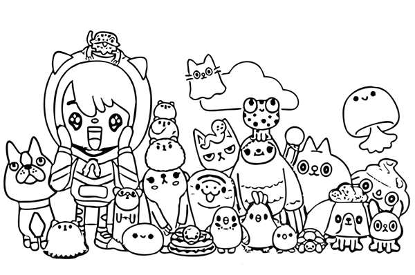 Раскраска Тока БокаCreative Coloring for Unique Childrens Outfits