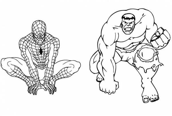 Raskraska для детей Spider man