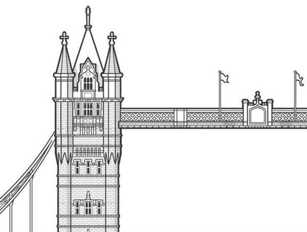 Лондонский мост рисунок