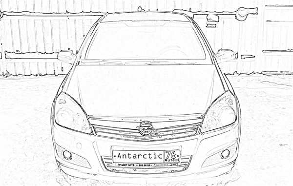 Раскраску машину тойоту Авенсис