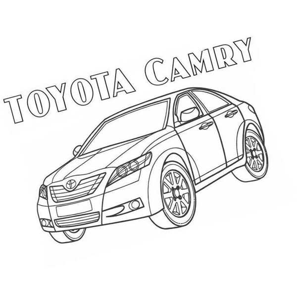 Раскраска Toyota Avensis ВеселыеMoments на Книжке