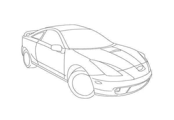 Раскраска Toyota Celica 1998 ВоссоздайтеVintage Стиль