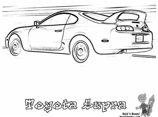 Раскраска Toyota Celica 1998 ВоссоздайтеVintage Стиль