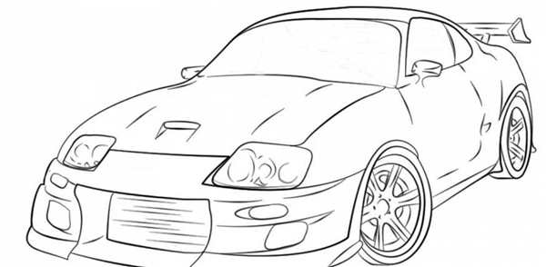 Раскраска Toyota Celica 1998 ВоссоздайтеVintage Стиль