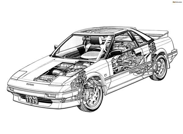 Раскраска Toyota Celica 1998 ВоссоздайтеVintage Стиль
