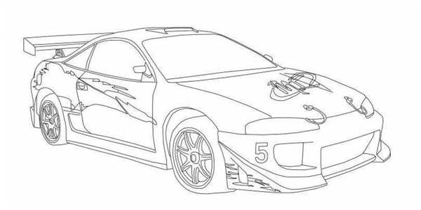 Раскраска Toyota Celica 1998 ВоссоздайтеVintage Стиль