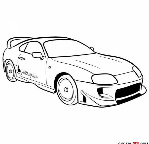 Раскраска Toyota Celica 1998 ВоссоздайтеVintage Стиль