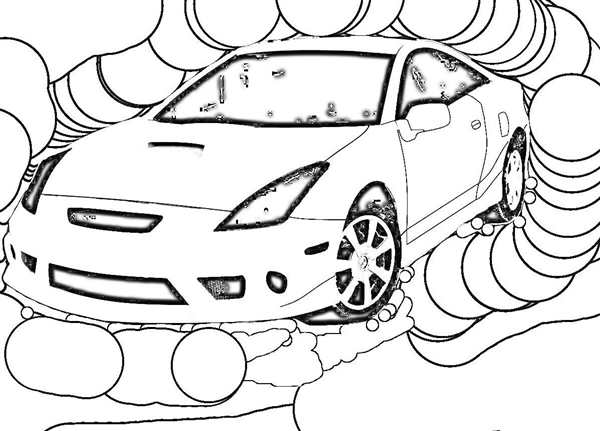 Раскраска Toyota Celica GT Веселые Активности для Детей и Взрослых