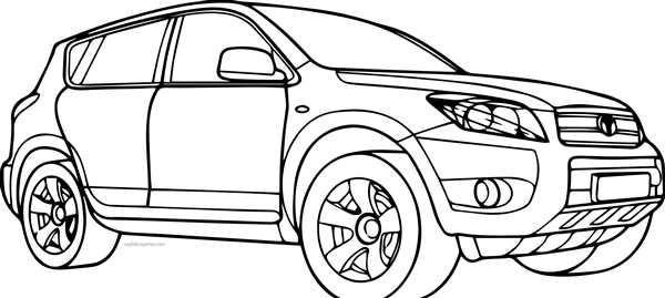 Toyota c-HR раскраска