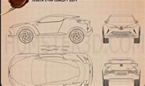 Раскраска Toyota CHR Веселые Акции для Детей и Взрослых