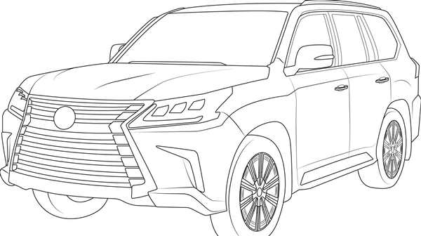 Раскраска Lexus lx570