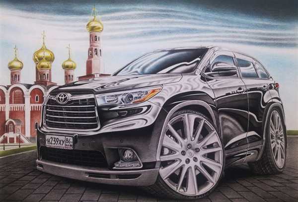 Раскраска Toyota Highlander Веселье и Учеба в Одном