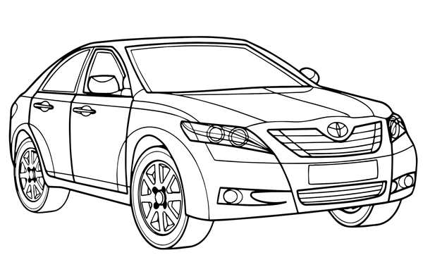 Раскраска Toyota Highlander Веселье и Учеба в Одном