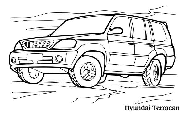 Раскраска Toyota Highlander Веселье и Учеба в Одном