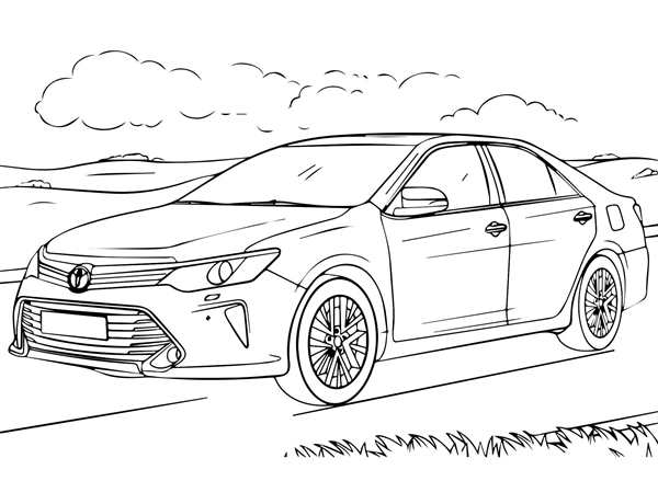 Раскраска Toyota Highlander Веселье и Учеба в Одном