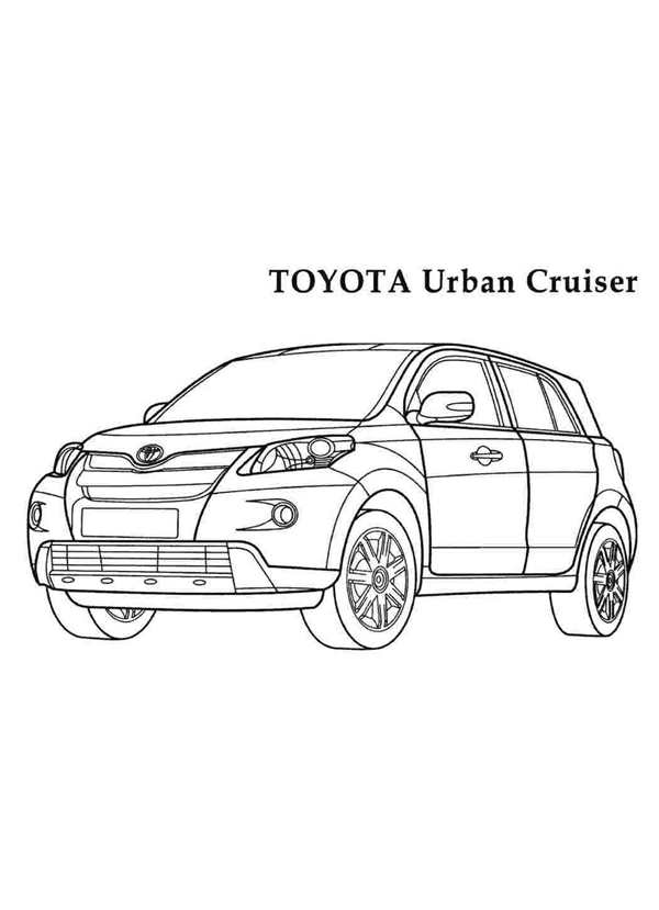 Раскраска Toyota Highlander Веселье и Учеба в Одном