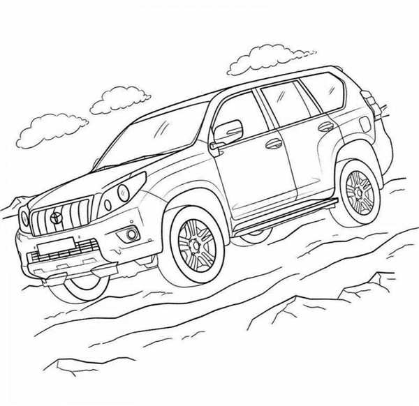 Раскраска Toyota Highlander Веселье и Учеба в Одном