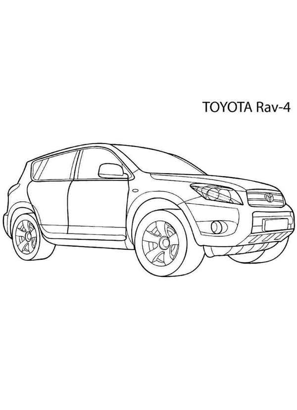 Раскраска Toyota Highlander Веселье и Учеба в Одном