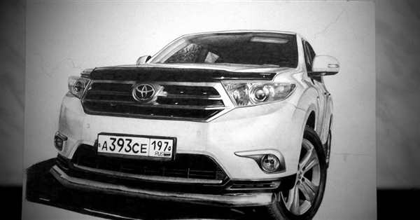 Раскраска Toyota Highlander Веселье и Учеба в Одном
