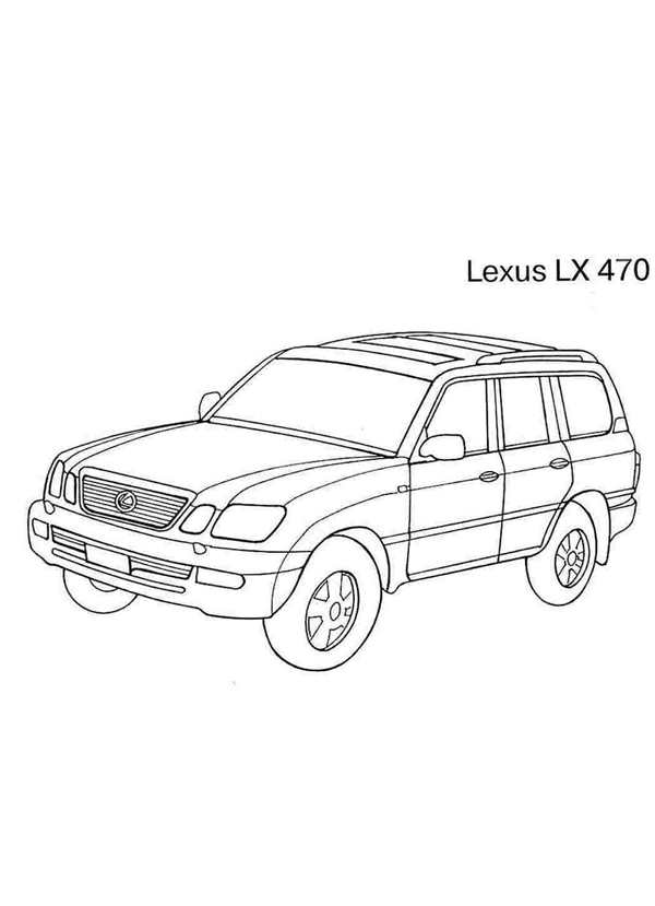 Раскраска Toyota Land Cruiser Веселые Акценты для Ленд Крузера