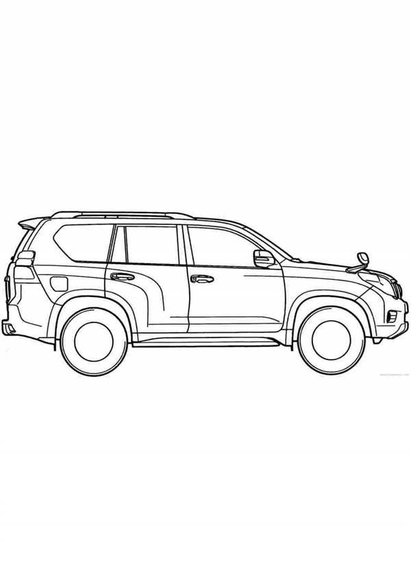 Раскраска Toyota Land Cruiser Волшебный Путешествие В Лесу