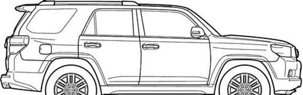 Раскраска Toyota Land Cruiser 105