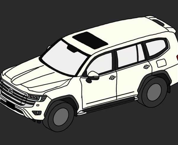 Раскраска Toyota Land Cruiser Волшебный Путешествие В Лесу
