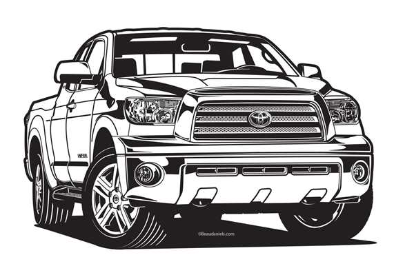 Раскраска Toyota Land Cruiser Волшебный Путешествие В Лесу