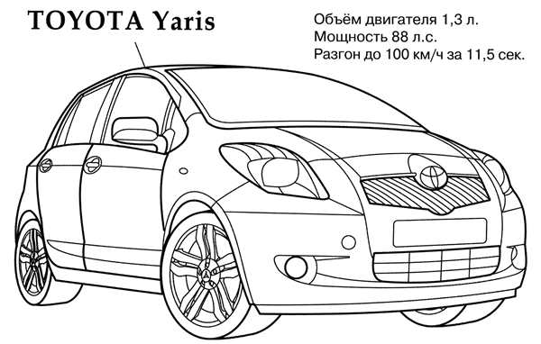 Раскраска Тойота рав 4 2022
