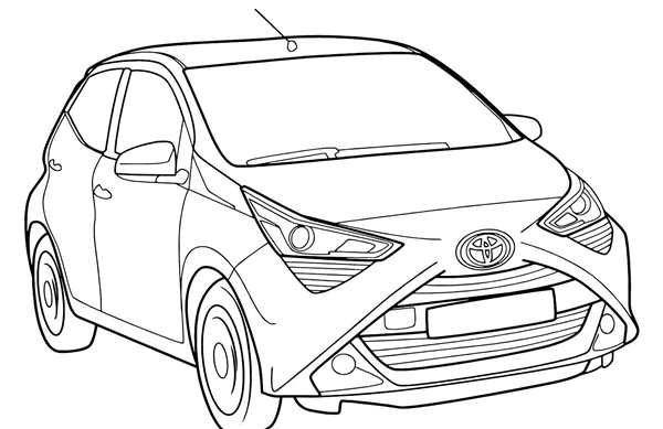 Раскраска Toyota RAV4 Веселье дляFans и Самих водителей