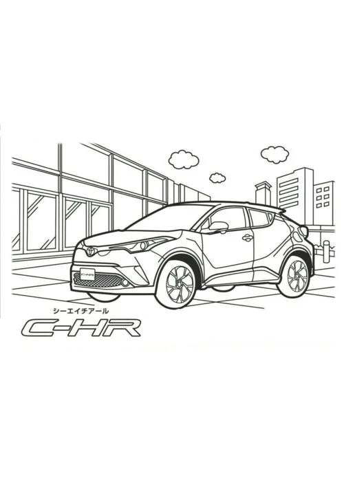 Раскраска Toyota RAV4 Веселье дляFans и Самих водителей
