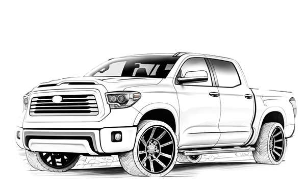Раскраска Toyota Tundra Веселье и Знания для Детей