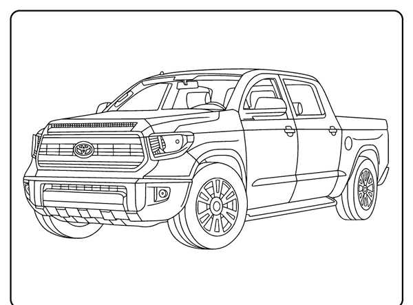 Раскраска Toyota Tundra Веселье и Знания для Детей