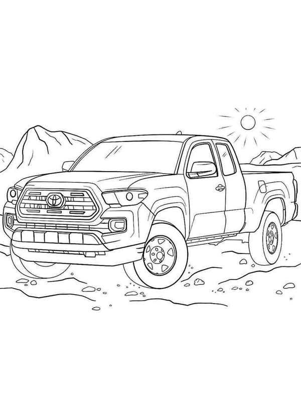 Раскраска Toyota Tundra Веселье и Знания для Детей