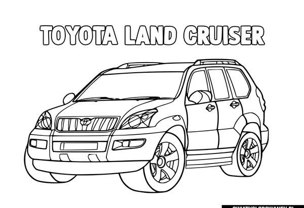 Раскраска Toyota Land Cruiser 200