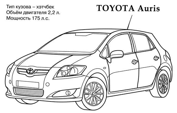 Раскраска Toyota Urban Cruiser Веселые Акции для Детей