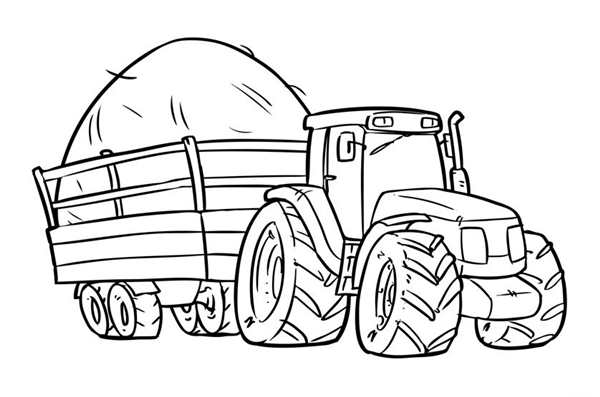 Раскраска трактор John Deere