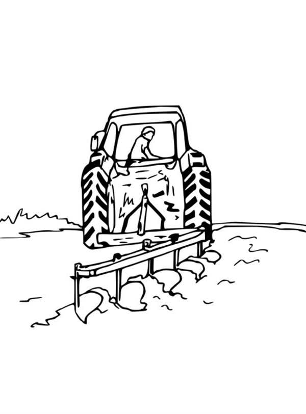 Раскраска Трактор Везёт Сено AGRICOLOURloat