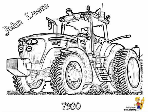 Раскраска трактора Ford 3600 для детей