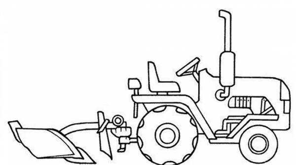 Раскраска трактора Ford 3600 для детей