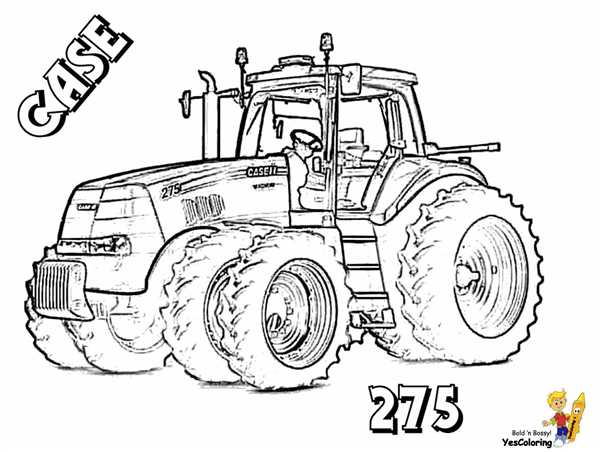 Раскраска трактор John Deere