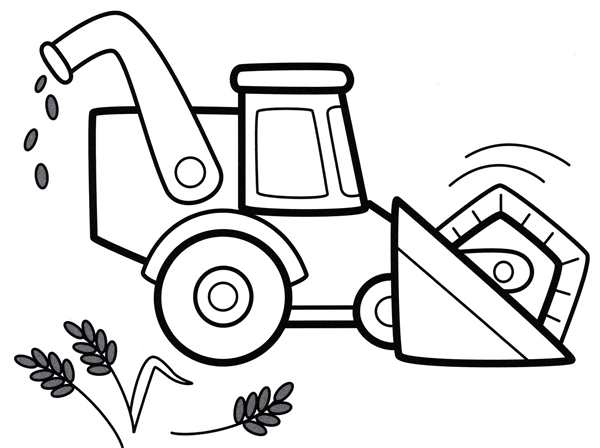 Комбайн John Deere раскраска
