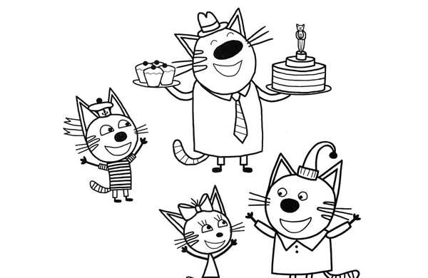 Котенок раскраска для детей