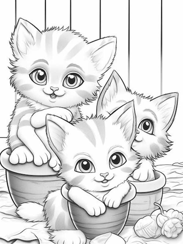 Раскраски кошечки Единорожки