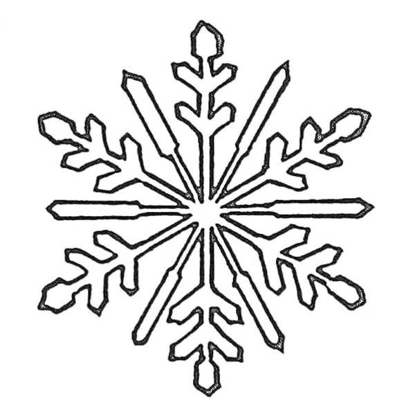 Снежинка раскраска