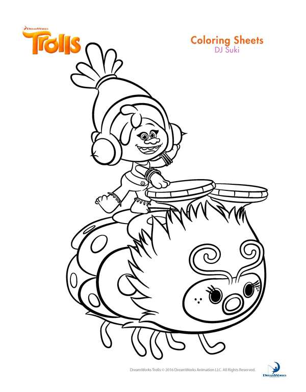 Раскраски для детей 3-4 лет Тролли